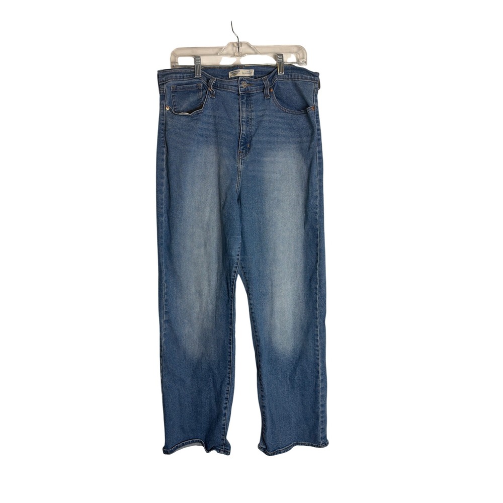 Levi Strauss Signature Heritage High Rise Loose Straight Jeans Blue 16 W33